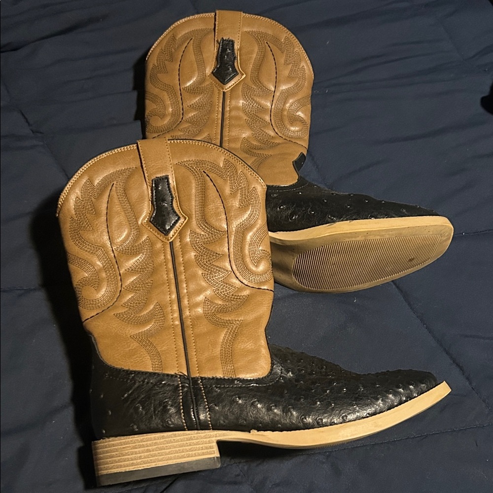 Roper Tan and Black Men's Boots